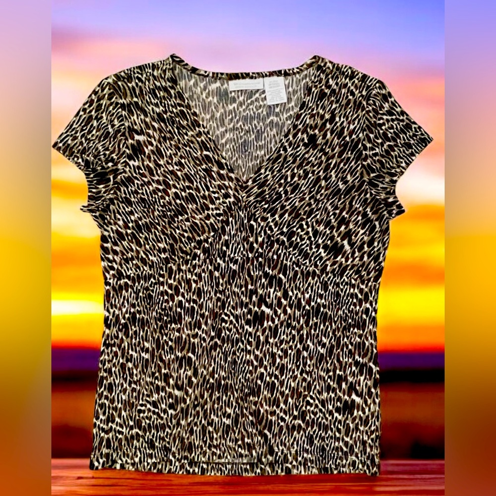Worthington Animal Print Blouse